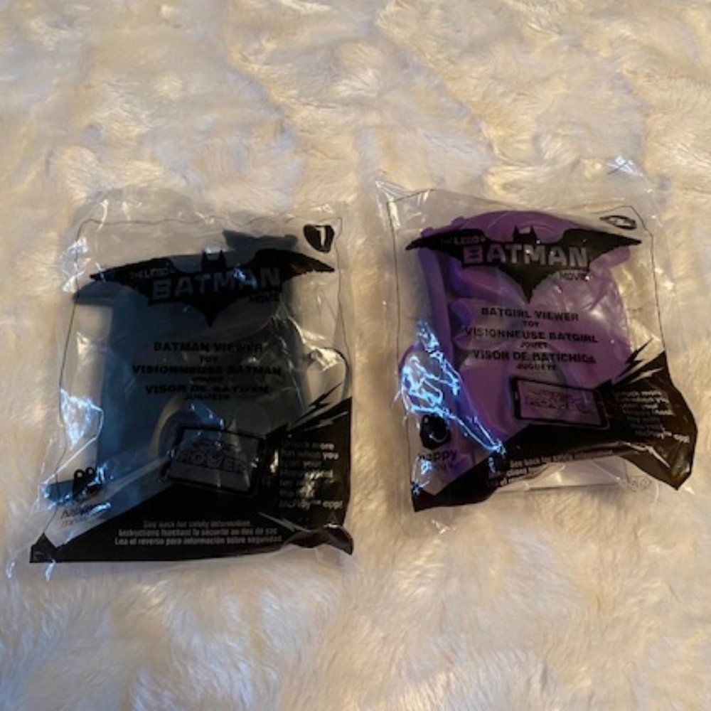 2/$40 McDonald's The Lego Movie Batman Batgirl Viewer Happy Meal NIP